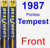 Front Wiper Blade Pack for 1987 Pontiac Tempest - Premium