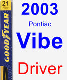 Driver Wiper Blade for 2003 Pontiac Vibe - Premium