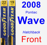 Front Wiper Blade Pack for 2008 Pontiac Wave - Premium