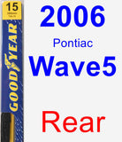 Rear Wiper Blade for 2006 Pontiac Wave5 - Premium