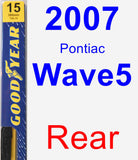 Rear Wiper Blade for 2007 Pontiac Wave5 - Premium