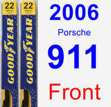 Front Wiper Blade Pack for 2006 Porsche 911 - Premium