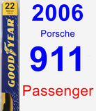 Passenger Wiper Blade for 2006 Porsche 911 - Premium