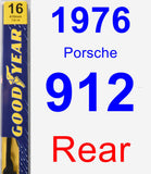 Rear Wiper Blade for 1976 Porsche 912 - Premium