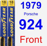 Front Wiper Blade Pack for 1979 Porsche 924 - Premium