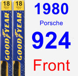 Front Wiper Blade Pack for 1980 Porsche 924 - Premium