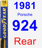 Rear Wiper Blade for 1981 Porsche 924 - Premium