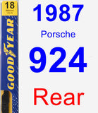 Rear Wiper Blade for 1987 Porsche 924 - Premium