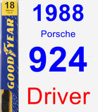 Driver Wiper Blade for 1988 Porsche 924 - Premium