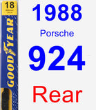 Rear Wiper Blade for 1988 Porsche 924 - Premium