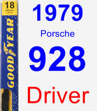 Driver Wiper Blade for 1979 Porsche 928 - Premium