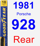 Rear Wiper Blade for 1981 Porsche 928 - Premium