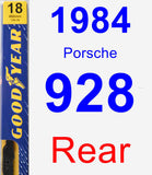 Rear Wiper Blade for 1984 Porsche 928 - Premium