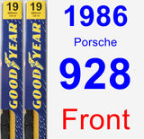 Front Wiper Blade Pack for 1986 Porsche 928 - Premium