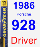 Driver Wiper Blade for 1986 Porsche 928 - Premium