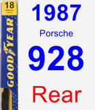 Rear Wiper Blade for 1987 Porsche 928 - Premium