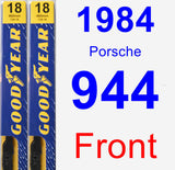 Front Wiper Blade Pack for 1984 Porsche 944 - Premium