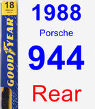 Rear Wiper Blade for 1988 Porsche 944 - Premium