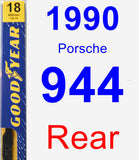 Rear Wiper Blade for 1990 Porsche 944 - Premium