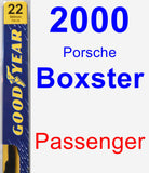 Passenger Wiper Blade for 2000 Porsche Boxster - Premium