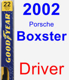 Driver Wiper Blade for 2002 Porsche Boxster - Premium