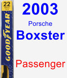 Passenger Wiper Blade for 2003 Porsche Boxster - Premium