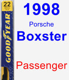 Passenger Wiper Blade for 1998 Porsche Boxster - Premium