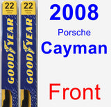 Front Wiper Blade Pack for 2008 Porsche Cayman - Premium