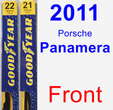 Front Wiper Blade Pack for 2011 Porsche Panamera - Premium