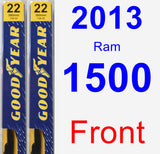 Front Wiper Blade Pack for 2013 Ram 1500 - Premium