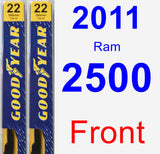 Front Wiper Blade Pack for 2011 Ram 2500 - Premium