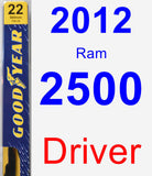 Driver Wiper Blade for 2012 Ram 2500 - Premium