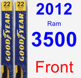 Front Wiper Blade Pack for 2012 Ram 3500 - Premium