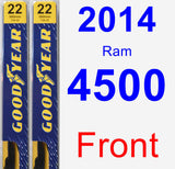 Front Wiper Blade Pack for 2014 Ram 4500 - Premium