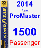 Passenger Wiper Blade for 2014 Ram ProMaster 1500 - Premium