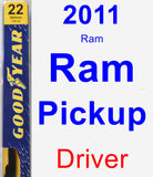 Driver Wiper Blade for 2011 Ram Ram Pickup - Premium