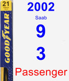 Passenger Wiper Blade for 2002 Saab 9-3 - Premium