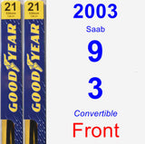 Front Wiper Blade Pack for 2003 Saab 9-3 - Premium