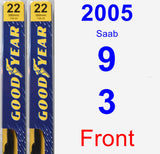 Front Wiper Blade Pack for 2005 Saab 9-3 - Premium