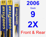 Front & Rear Wiper Blade Pack for 2006 Saab 9-2X - Premium