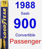 Passenger Wiper Blade for 1988 Saab 900 - Premium