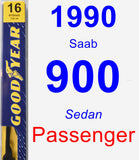 Passenger Wiper Blade for 1990 Saab 900 - Premium