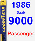 Passenger Wiper Blade for 1986 Saab 9000 - Premium