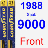 Front Wiper Blade Pack for 1988 Saab 9000 - Premium