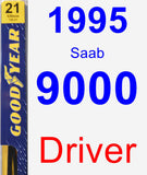 Driver Wiper Blade for 1995 Saab 9000 - Premium