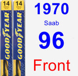 Front Wiper Blade Pack for 1970 Saab 96 - Premium