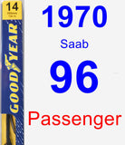 Passenger Wiper Blade for 1970 Saab 96 - Premium