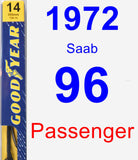 Passenger Wiper Blade for 1972 Saab 96 - Premium