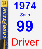 Driver Wiper Blade for 1974 Saab 99 - Premium