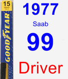 Driver Wiper Blade for 1977 Saab 99 - Premium